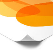 Geel zonneschijnorganisch vormig Abstract kunstont Poster (Hoek)