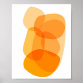 Geel zonneschijnorganisch vormig Abstract kunstont Poster (Voorkant)