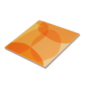 Geel zonneschijnorganisch vormig Abstract kunstont Tegeltje (Zijkant)