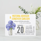 Geel Zonnige Elegantie Foto Lavendel Hydrangea Kaart (Staand voorkant)