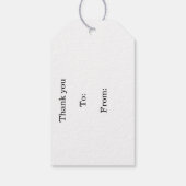 Geel zonsonderdgrijs Label met grijze beemdommen Cadeaulabel (Achterkant)