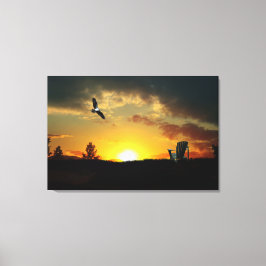 Geel zonsonderdgrijsmagerstaafje met gerasterd can canvas afdruk