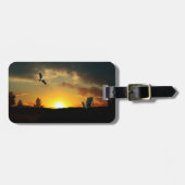 Geel zonsondergang Bagagelabel (Voorkant horizontaal)