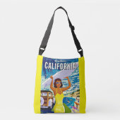 geel Zuid-Californië Reisposter Crossbody Tas (Voorkant)