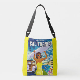  geel Zuid-Californië Reisposter Crossbody Tas