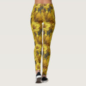 Geel Zwangerschaps Amaryllis Sparkle Afstuderen  Leggings (Achterkant)