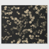 Geel Zwart Abstract Bubble Bokeh Pattern Cadeaupapier (Vlak)