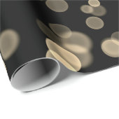 Geel Zwart Abstract Bubble Bokeh Pattern Cadeaupapier (Rol Hoek)