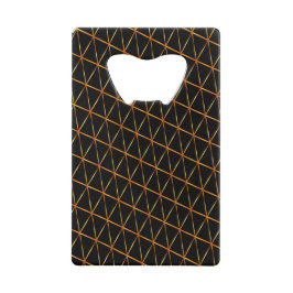 Geel & Zwart Abstract Credit Card Flesopener Creditkaart Flessenopener