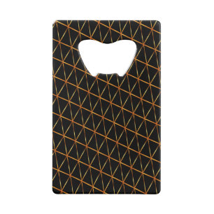 Geel & Zwart Abstract Credit Card Flesopener Creditkaart Flessenopener