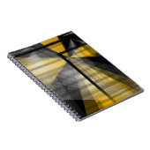 Geel zwart Abstract Notitieboek (Rechterzijde)