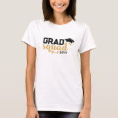 Geel zwart Afstudeerder Squad add Year T-shirt (Voorkant)
