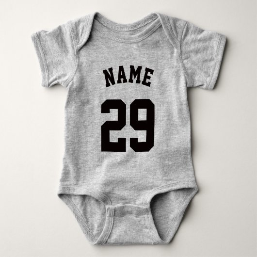 Geel & zwart Baby | Sporttrui ontwerp Romper (Voorkant)