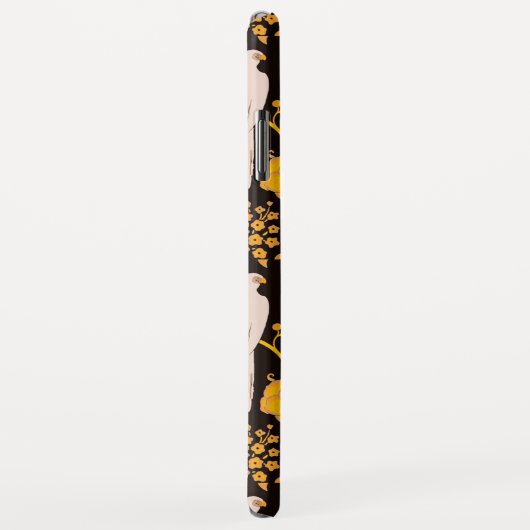 GEEL ZWART BLOEMIG, PAPEGAAIEN EDELSTEEN MONOGRAM Case-Mate iPhone CASE (Achterkant/rechts)