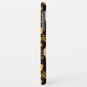 GEEL ZWART BLOEMIG, PAPEGAAIEN EDELSTEEN MONOGRAM Case-Mate iPhone CASE (Achterkant/links)