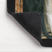 Geel, zwart, bruin labrador Retriever Mousepad Muismat (Hoek)