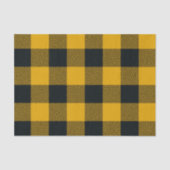 Geel & zwart Buffalo Geruit Plaid Rustiek Tissuepapier (Voorkant)