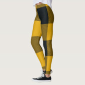 Geel & Zwart Buffel Plaid Geruit Leggings (Links)