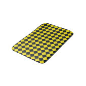 Geel Zwart Checker Diamant Patroon Badmat (Gekanteld)
