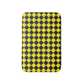 Geel Zwart Checker Diamant Patroon Badmat (Voorkant Verticaal)