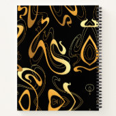 Geel & Zwart Classic Abstract Notitieboek (Achterkant)