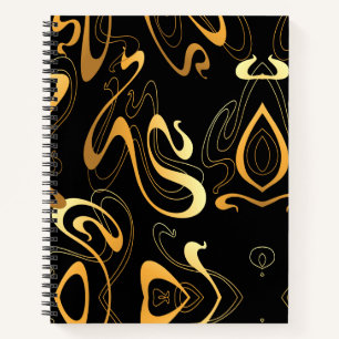 Geel & Zwart Classic Abstract Notitieboek
