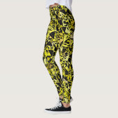 Geel Zwart Driehoek Patroon Leggings (Links)