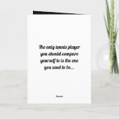 Geel-zwart, eenvoudige tennis aanpasbare kaart (Achterkant)