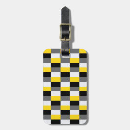Geel, Zwart en Grijs Kleurencombinatie Bagagelabel
