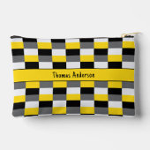 Geel, zwart en grijs kleurencombinatie etui (Achterkant)