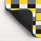 Geel, zwart en grijs kleurencombinatie muismat (Hoek)
