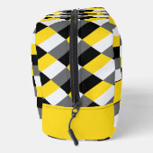 Geel, zwart en grijs kleurencombinatie toilettasje (Rechts)