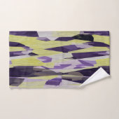 Geel zwart en Paars Abstract Bad Handdoek (Handdoek)