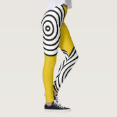 Geel, zwart en wit gestripte Leggings (Rechts)