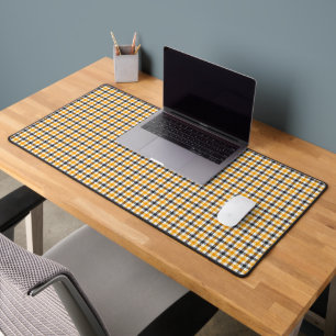 Geel Zwart en Wit Gingham Karo Bureaumat