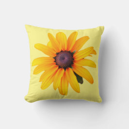 Geel Zwart-Eyed Susan Bloem Lente Zomer Gooi Kussen