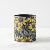 Geel Zwart-Eyed Susan bloem patroon Mok (Midden)