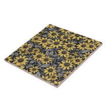 Geel Zwart-Eyed Susan bloem patroon