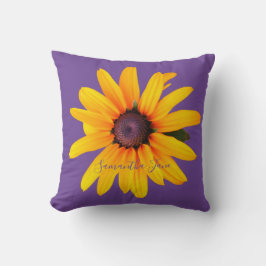 Geel Zwart-Eyed Susan Paarse Lente Zomer Kussen