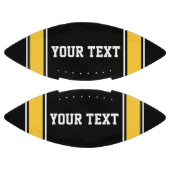 Geel zwart Football Sport Jersey Aangepaste tekst (Panelen)