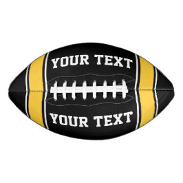 Geel zwart Football Sport Jersey Aangepaste tekst