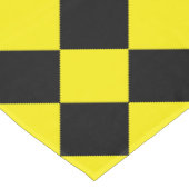 Geel zwart geblokt tafelkleed (Gekanteld)