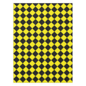 Geel zwart geblokt tafelkleed (Voorkant)