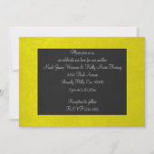 Geel & Zwart Gedrapeerde Barok Aankondiging (Achterkant)