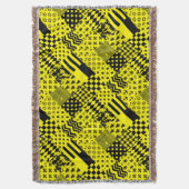 Geel Zwart Gemengde Patchwork Ontwerp Patchwork Deken (Voorkant Verticaal)