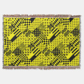 Geel Zwart Gemengde Patchwork Ontwerp Patchwork Deken (Voorkant)