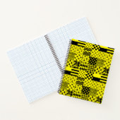 Geel Zwart Gemengde Patchwork Ontwerp Patchwork Notitieboek (Binnen)