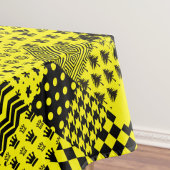 Geel Zwart Gemengde Patchwork Ontwerp Patchwork Tafelkleed