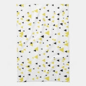 Geel & Zwart Geometrisch Patroon Keuken Handdoek (Verticaal)