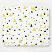 Geel & Zwart Geometrisch Patroon Mousepad Muismat (Voorkant)